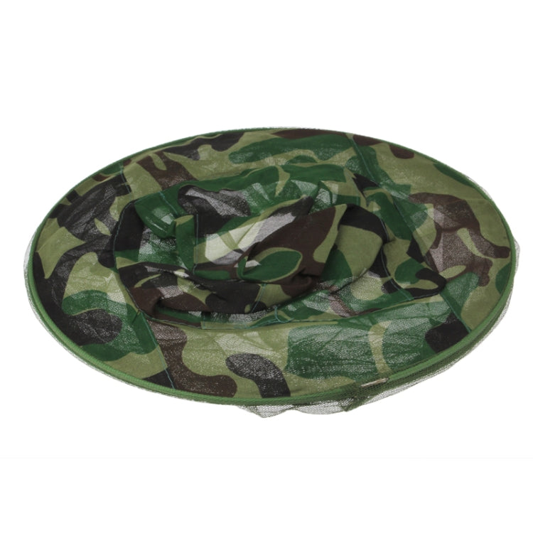 Outdoor Camouflage Insect Resistance Mesh Head Face Protector Hat / Fishing Cap