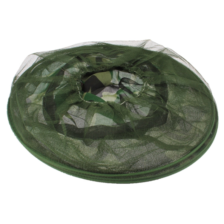 Outdoor Camouflage Insect Resistance Mesh Head Face Protector Hat / Fishing Cap