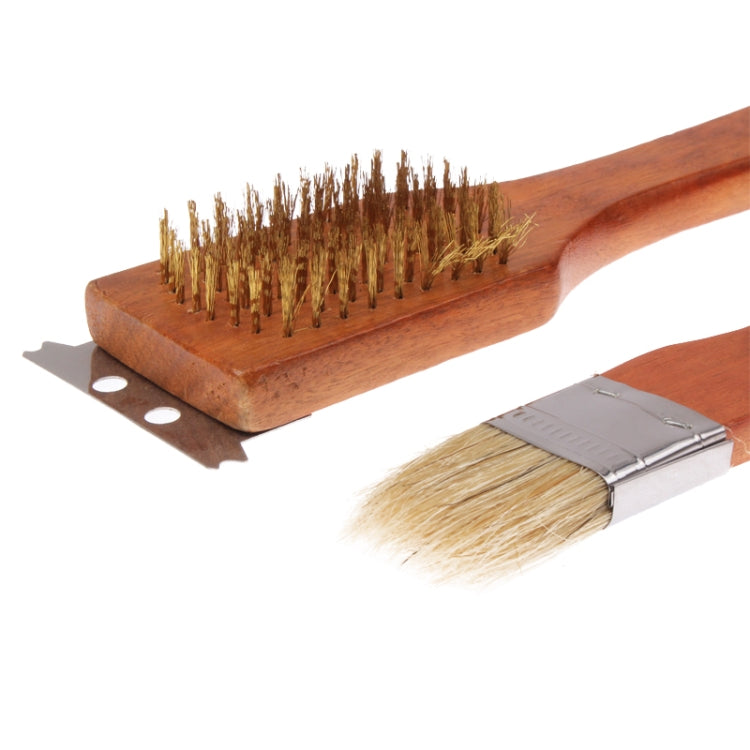 18 in 1 Portable Outdoor BBQ Barbecue Stainless Steel Tool Kit with Wooden Handles