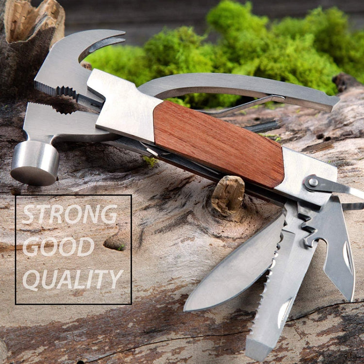 Outdoor Stainless Steel Multi-function Hammer (Hammer + Pliers + Saw Blade + Knife + Bottle Opener)