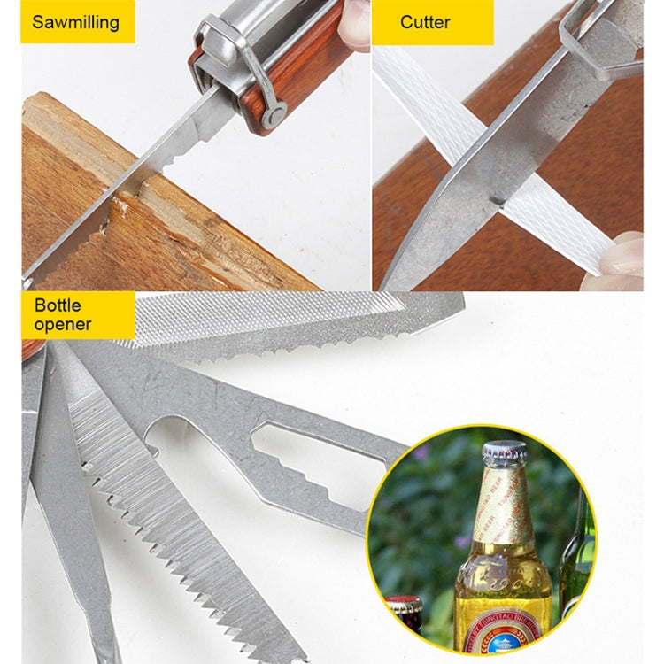 Outdoor Stainless Steel Multi-function Hammer (Hammer + Pliers + Saw Blade + Knife + Bottle Opener)
