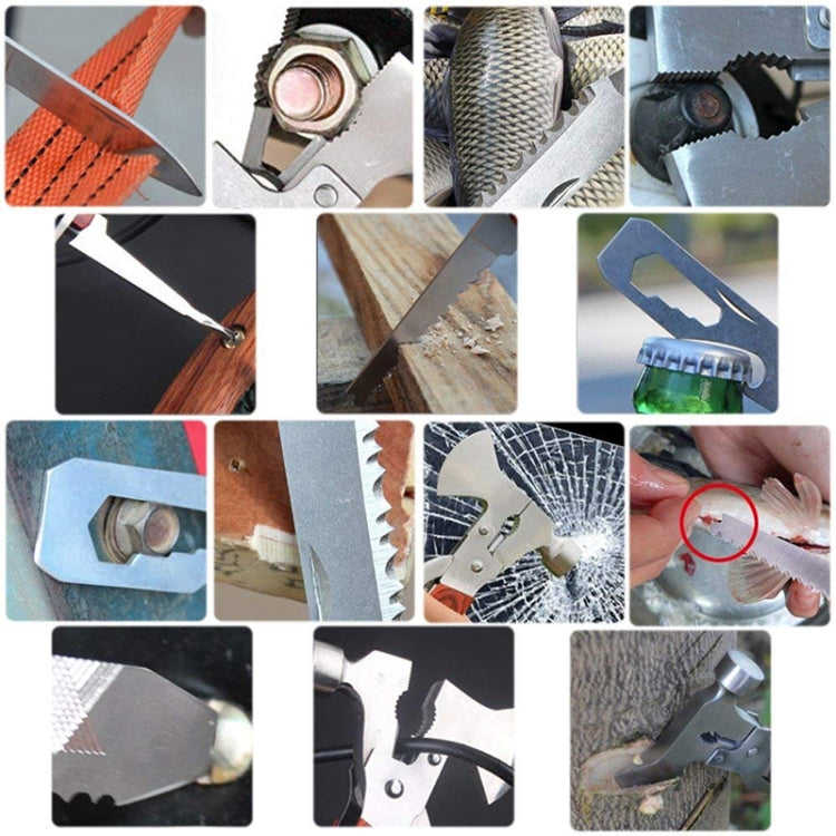 Outdoor Stainless Steel Multi-function Hammer (Hammer + Pliers + Saw Blade + Knife + Bottle Opener)