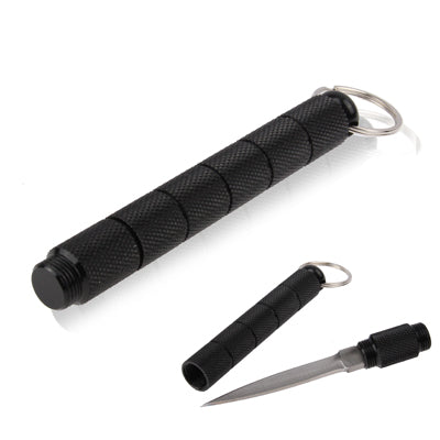 Portable Columnar Style Sharp Pocket Knife Cutter with Keychain(Black)