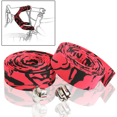 1 Pair New Cycling Road Bike Sports Bicycle Cork Handlebar Tape Wrap + 2 Bar Plug