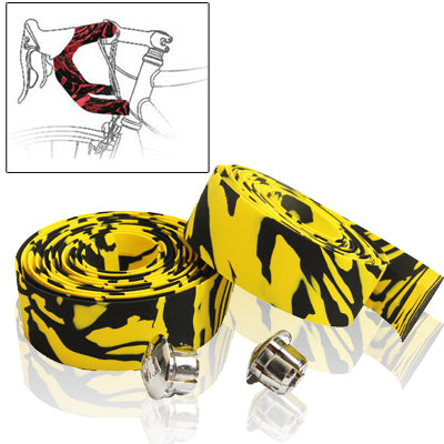 1 Pair New Cycling Road Bike Sports Bicycle Cork Handlebar Tape Wrap + 2 Bar Plug