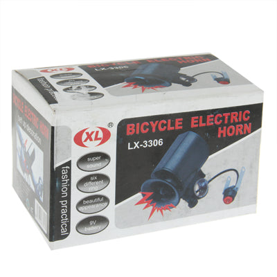 Bicycle Electronic Horn with 6 Different Voices(Black)