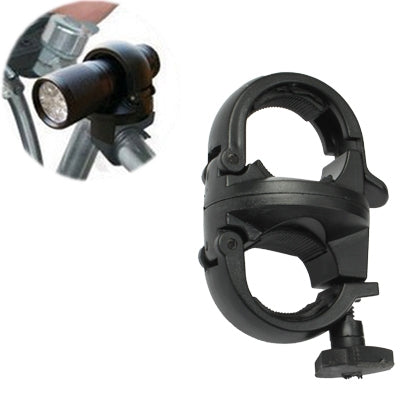 360 Degree Rotary Torch Flashlight Handlebar Large Size Mount Holder Bracket for Bicycle (Size: 25-30mm Diameter)