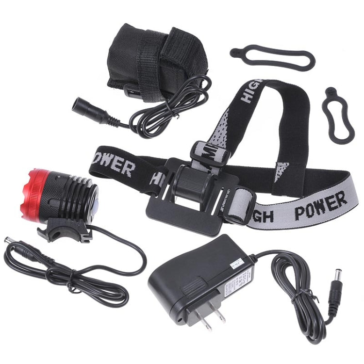 3 x CREE XM-L T6 1400LM 3-Mode Bicycle Light and Headlight, KX-H306(Red)