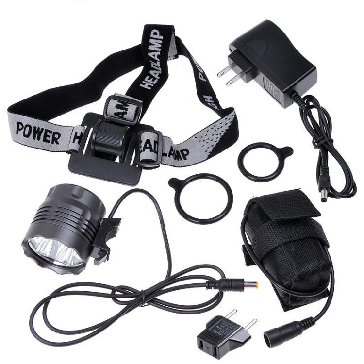 5 x CREE XM-L T6 1600~2000LM 3-Mode White Bicycle Light and Headlight (KX-H377)(Grey)