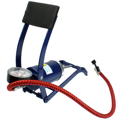 Portable Foot Operated Cylinder Tire Pump Inflator for Basketball Bicycle(Blue)