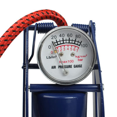 Portable Foot Operated Cylinder Tire Pump Inflator for Basketball Bicycle(Blue)