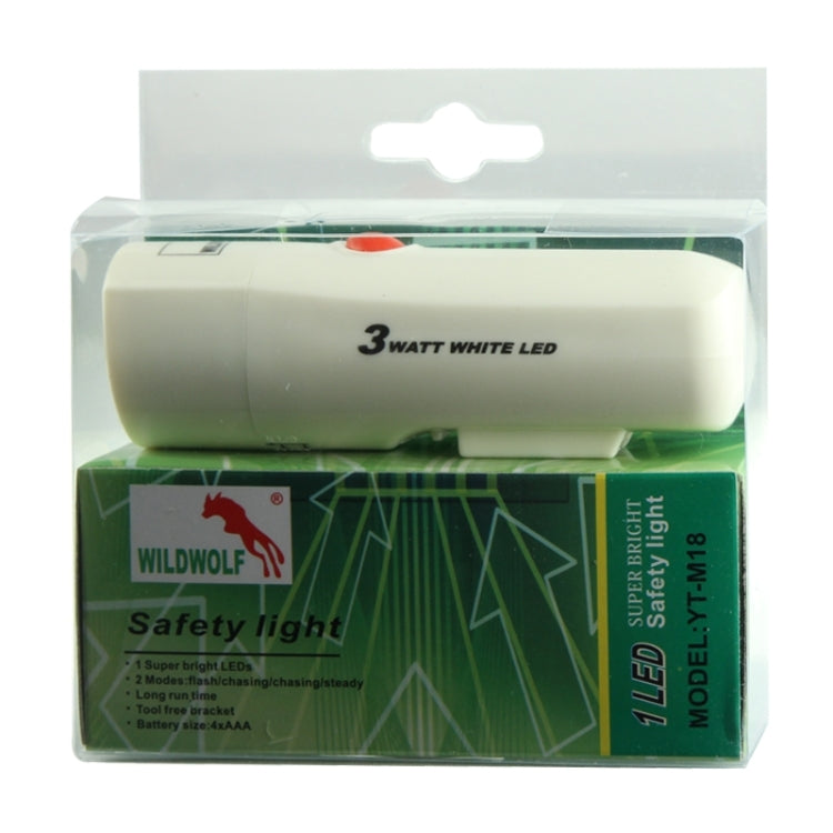 1 LED Safety Light Bike Head Flash Light with Mount Bracket