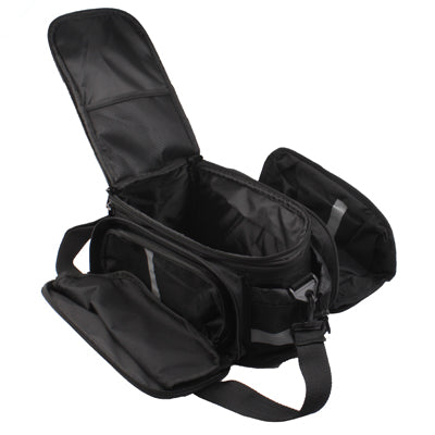 Multi-Function Cycling Handlebar / Waist / Saddle Seat Tail Bag with Waterproof Cover(Black)