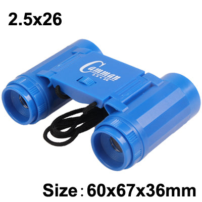 Children Pocket Binocle Binoculars 2.5 x 26 Field Glasses Outdoor Telescope Toy Gift for Hunting Climbing(Blue)