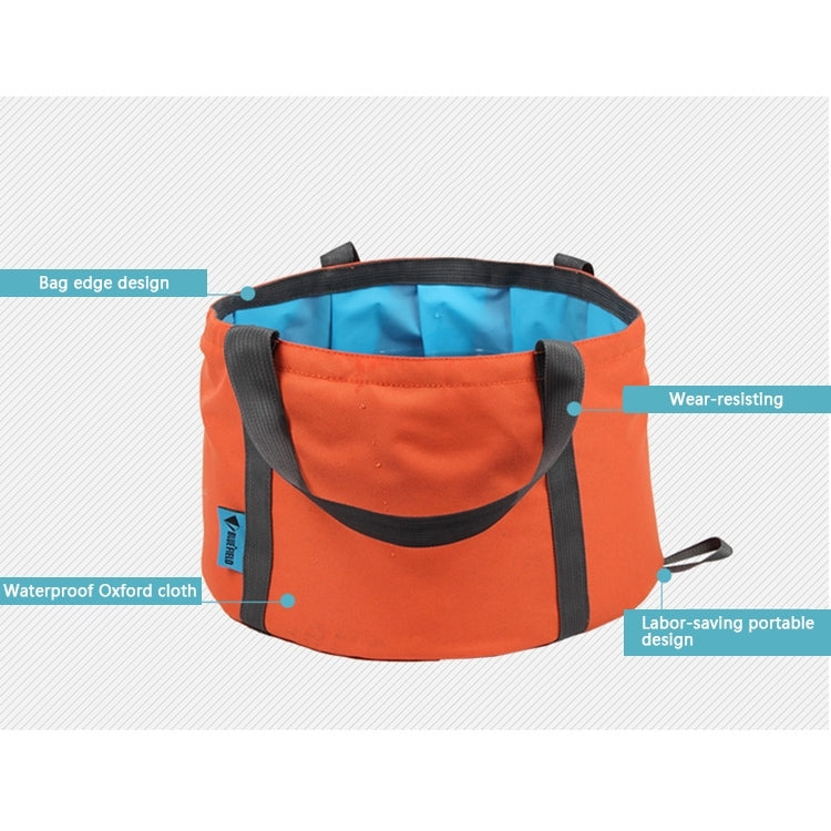 Portable Foldable Water Bucket Washbasin for Outdoor Camping Hiking, Size: 30cm x 30cm x 20cm