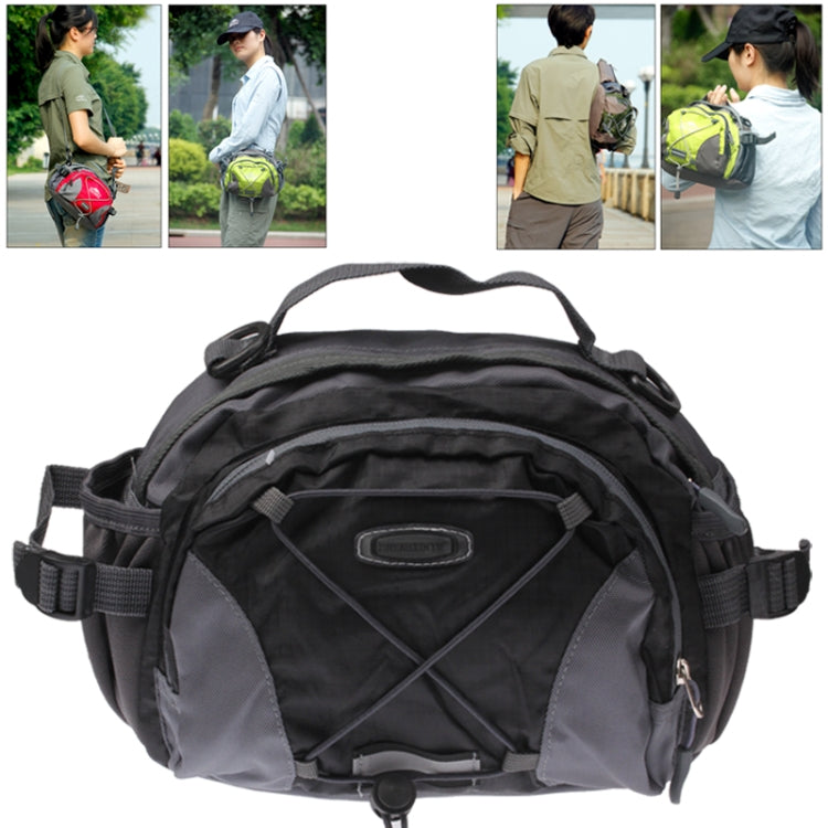 Multi-function Utility Messenger bag / Waist Bag / Handbag Pack Storage Mountaineering Bag for Outdoor Activities(Black)