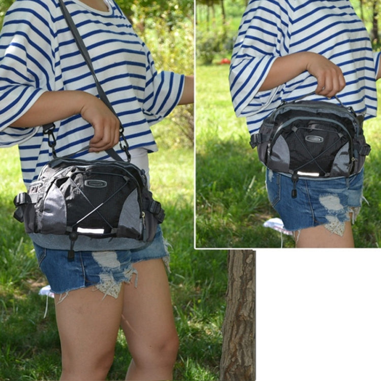 Multi-function Utility Messenger bag / Waist Bag / Handbag Pack Storage Mountaineering Bag for Outdoor Activities(Black)