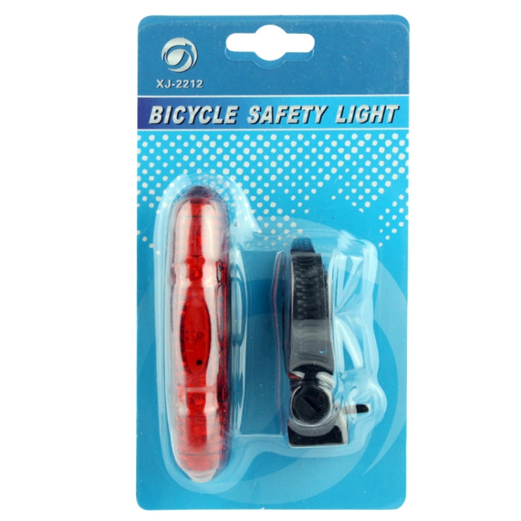 3-Mode 5-LED Bicycle Safety Mount Taillight (XJ-2212)(Red)