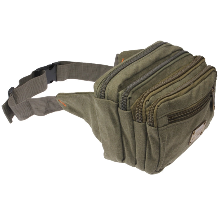 Multi Pocket Canvas Waist Bag