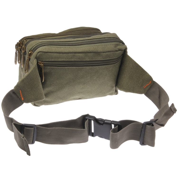 Multi Pocket Canvas Waist Bag