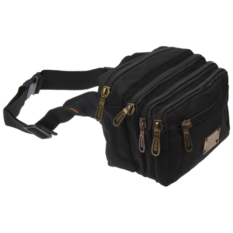 Multi Pocket Canvas Waist Bag