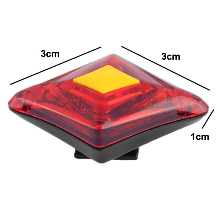 USB Rechargeable 3-Mode 2-LED Red Light Bicycle Taillight (GE-1)