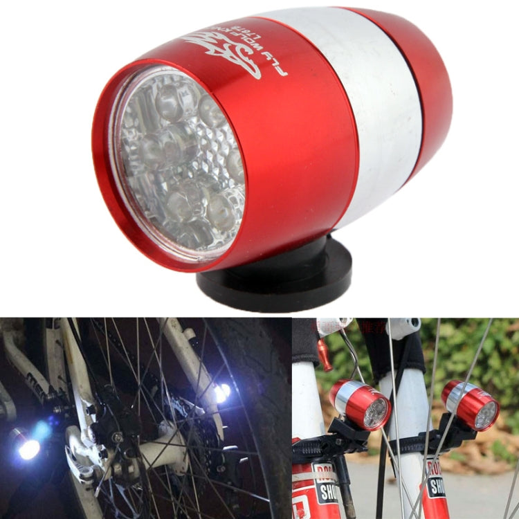 2-mode Mini Safety LED Light with 6 Bulbs for Bicycle (Red)