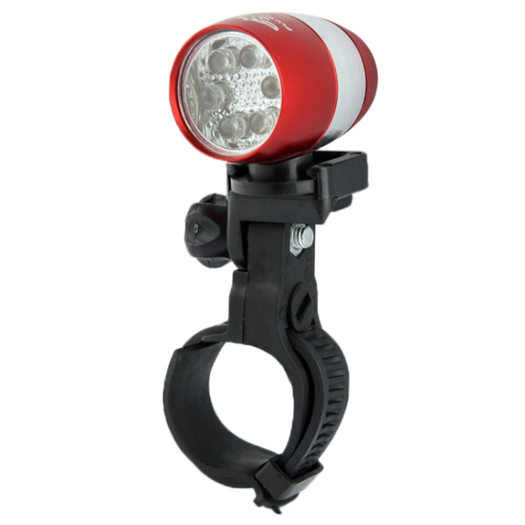 2-mode Mini Safety LED Light with 6 Bulbs for Bicycle (Red)