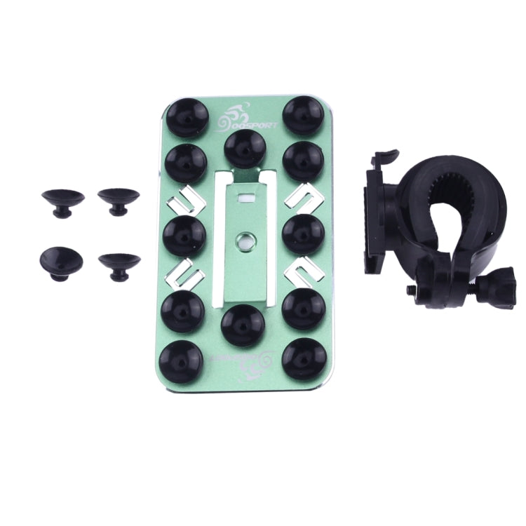 OQSPORT Multi-function Universal 360 Degree Rotatable Mobile Phone Bicycle Holder with Little Suckers(Green)