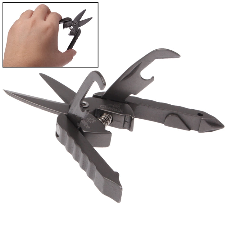 Mini Multi-functional Stainless Steel Powerful Scissors(Grey)