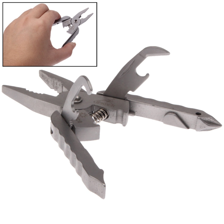 Mini Multi-functional Stainless Steel Powerful Pliers Tongs(Grey)