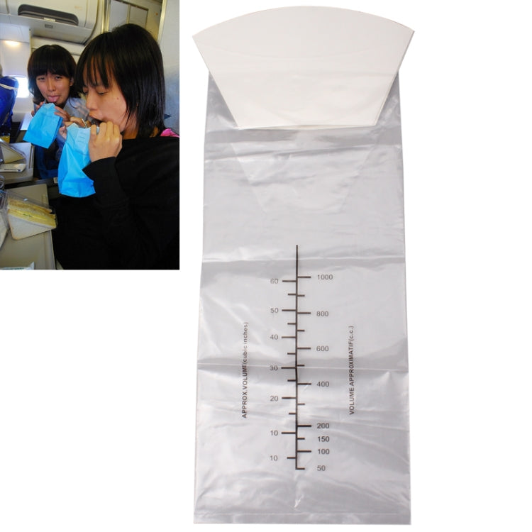 Transparent Emesis Bag Vomit Bag / Sickness Bag with Graduations(Transparent)