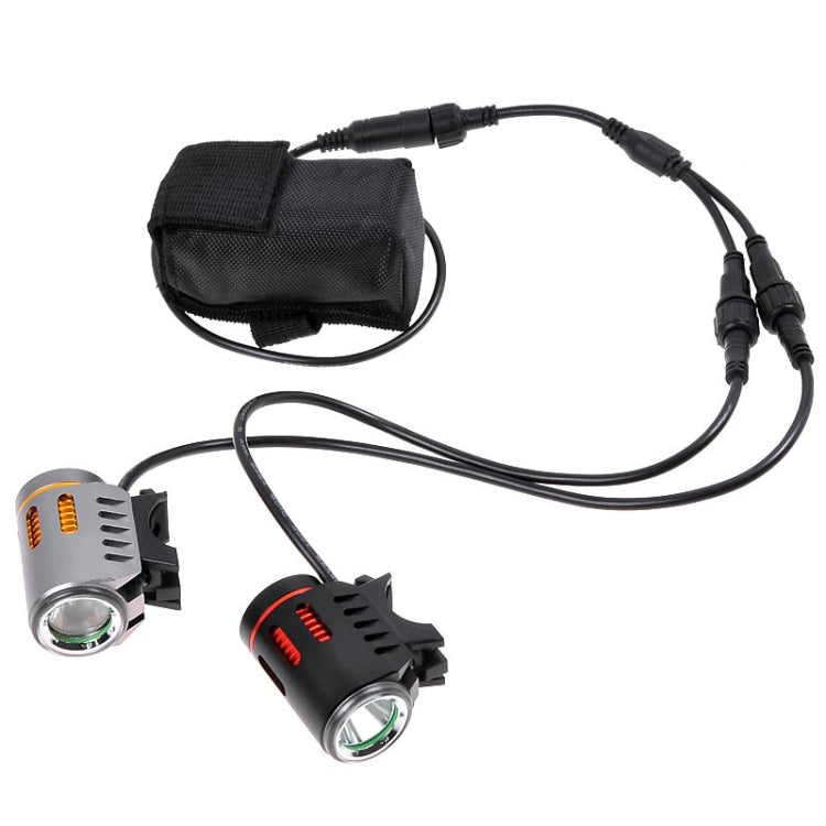 CREE XM-L L2 3-Mode 600lm White 2 LED Bicycle Light / LED Headlamp