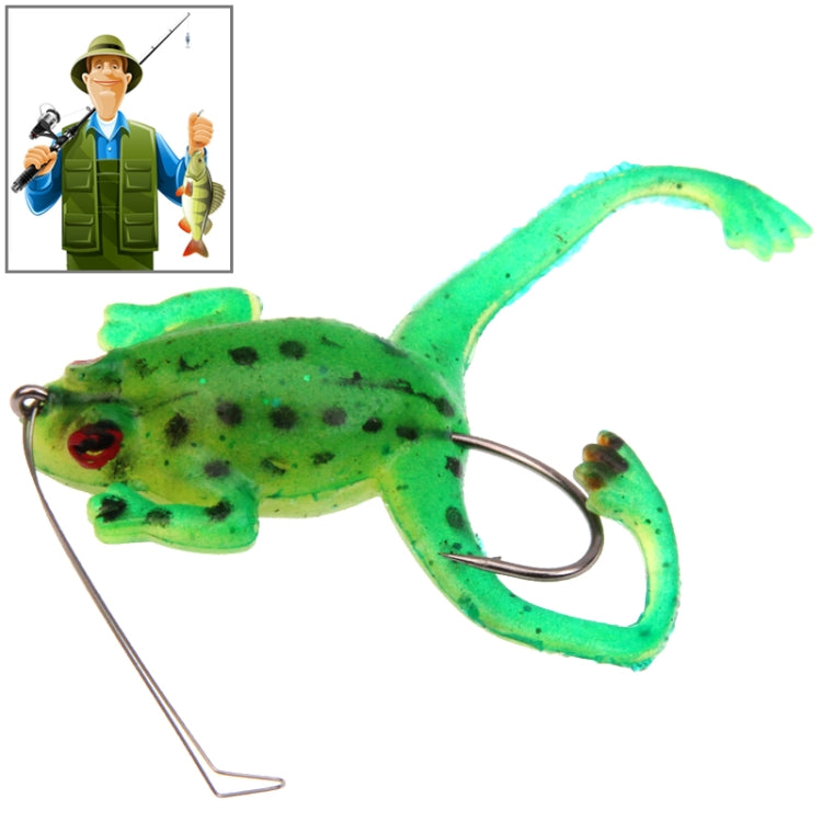5 PCS 10g Fishing Mini Frog Shaped Bait Lure(Green)