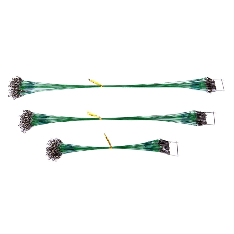 60 PCS Lure Coated Leader black Wire Trace Pike Sea Fishing 15 / 20 / 25cm(Black)