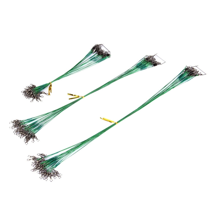 60 PCS Lure Coated Leader black Wire Trace Pike Sea Fishing 15 / 20 / 25cm(Black)