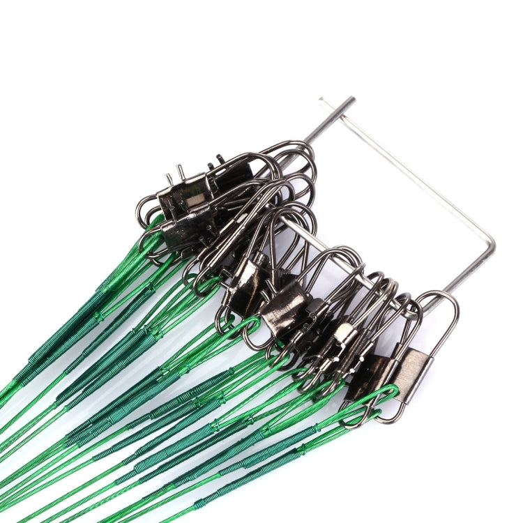 60 PCS Lure Coated Leader black Wire Trace Pike Sea Fishing 15 / 20 / 25cm(Black)