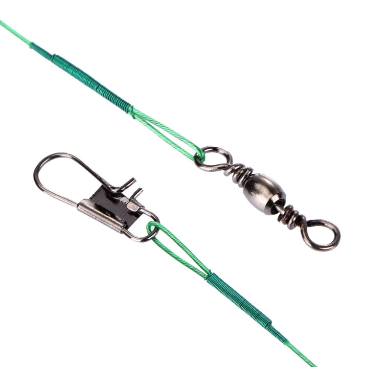 60 PCS Lure Coated Leader black Wire Trace Pike Sea Fishing 15 / 20 / 25cm(Black)