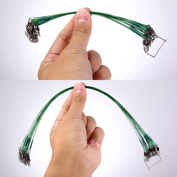60 PCS Lure Coated Leader black Wire Trace Pike Sea Fishing 15 / 20 / 25cm(Black)