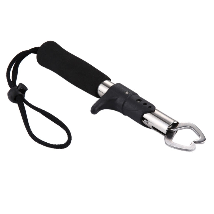 Stainless Steel Fish Lip Gripper with Handle Adjustable lanyard(Black)