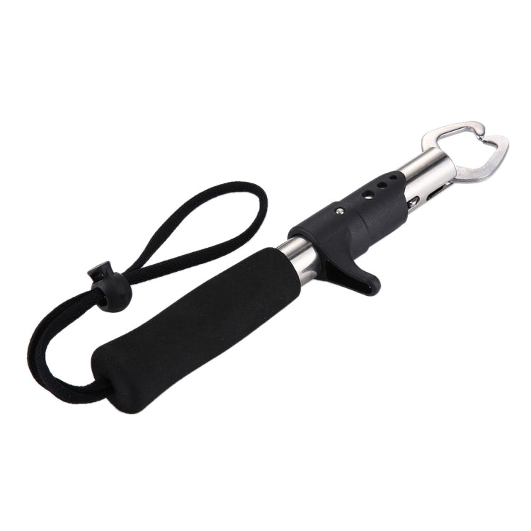 Stainless Steel Fish Lip Gripper with Handle Adjustable lanyard(Black)