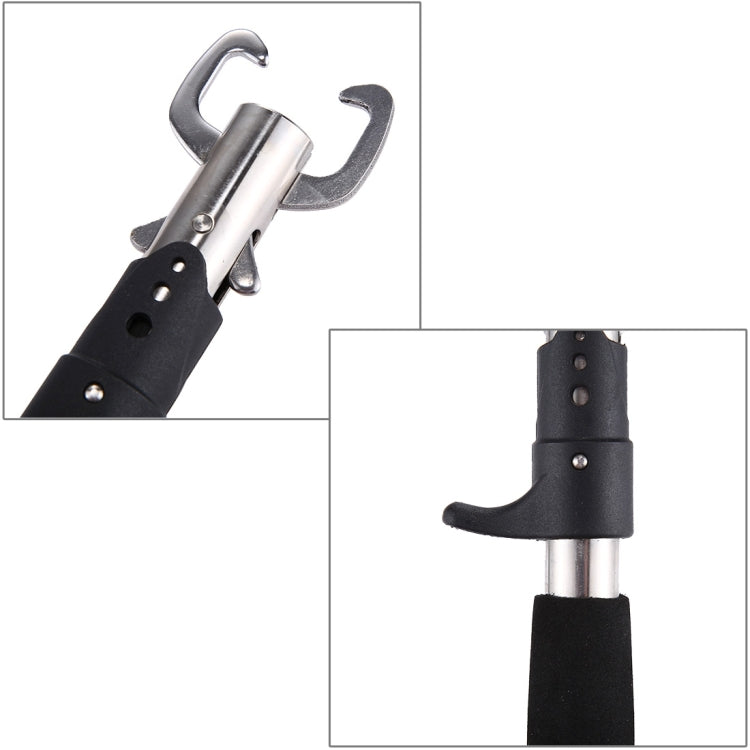 Stainless Steel Fish Lip Gripper with Handle Adjustable lanyard(Black)