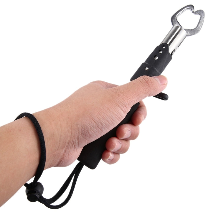 Stainless Steel Fish Lip Gripper with Handle Adjustable lanyard(Black)