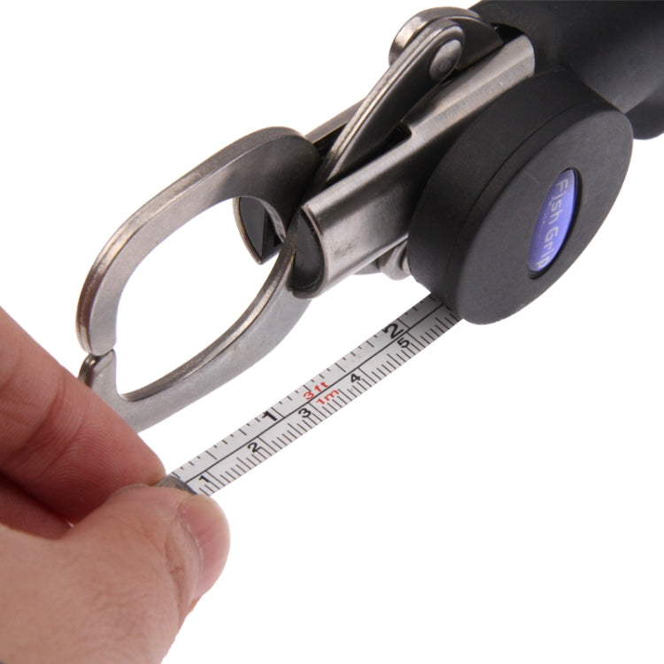 Stainless Steel Fish Grip with Scales & Ruler(Black)
