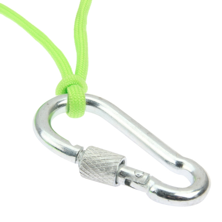 2 PCS Durable Seven-core Alloy Carabiner Fluorescent Tent Rope Umbrella Rope with Carabiner, Length: 4m