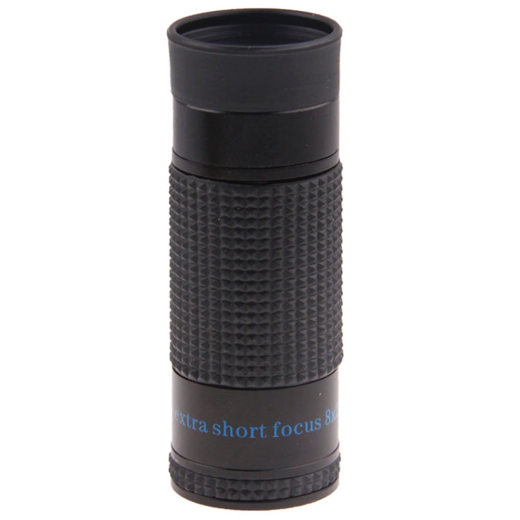 Extra Short Focus 8x21 Waterproof Mini Monocular Typoscope Microscope(Black)