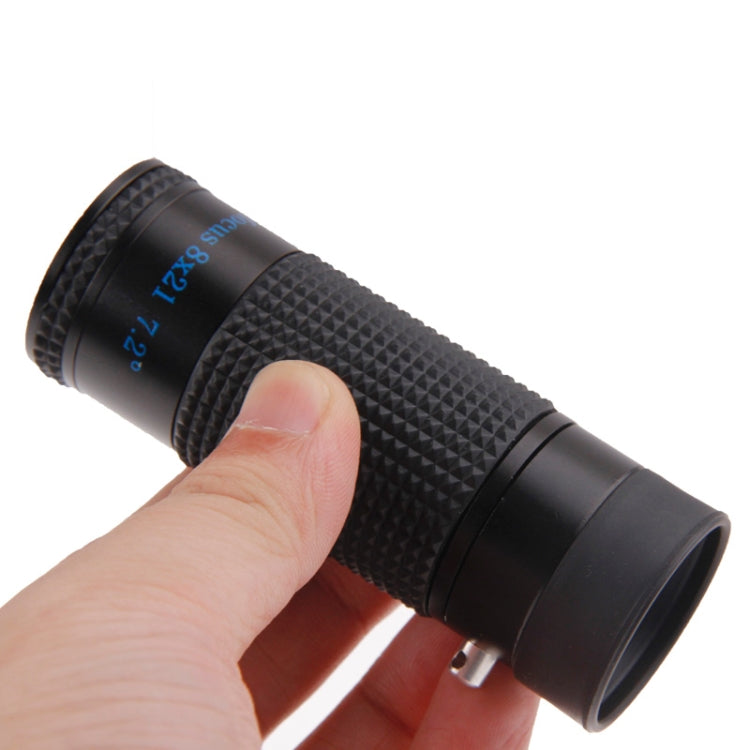 Extra Short Focus 8x21 Waterproof Mini Monocular Typoscope Microscope(Black)