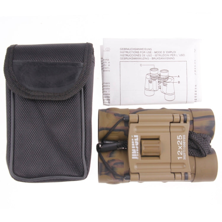 High Definition 12x25 Camouflage Folding Binocular Telescope