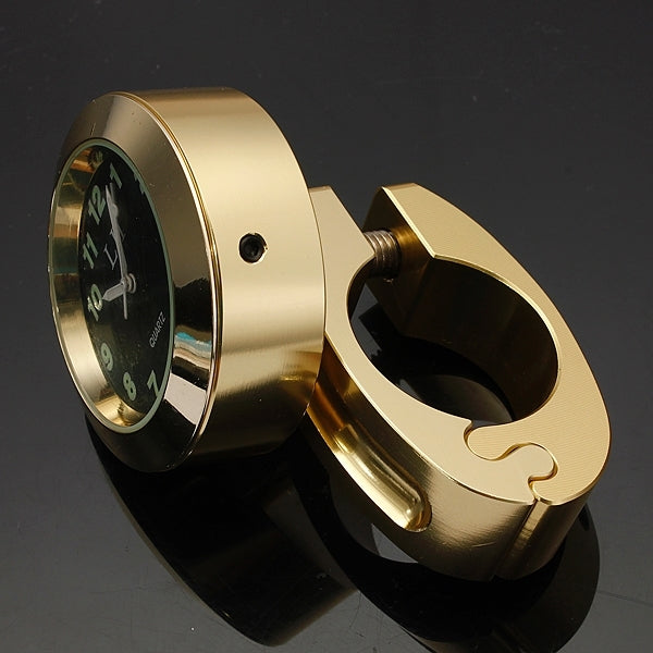 Universal Waterproof Motorcycle Motorbike Handlebar Mount Clock(Gold)