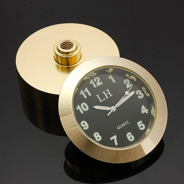 Universal Waterproof Motorcycle Motorbike Handlebar Mount Clock(Gold)